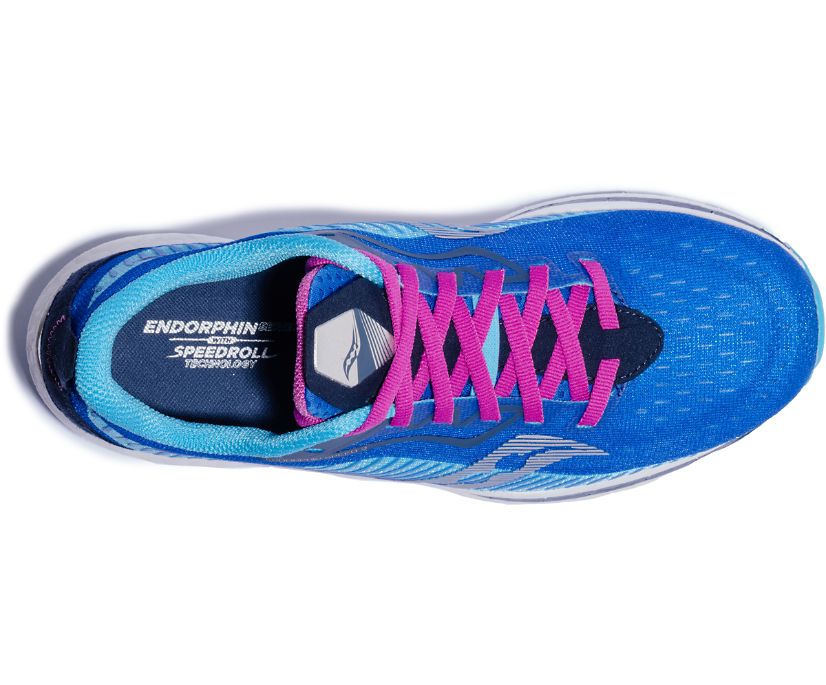 Saucony Endorphin Speed 2 Women's Running Shoes Blue / Pink | Canada 118FDNM